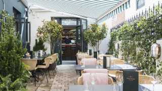 Colour image of the terrace at Burnt Orange, Brighton