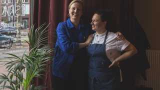 This is an image of Selin Kiazim and Steph de Goeijen, co-founders of Esra