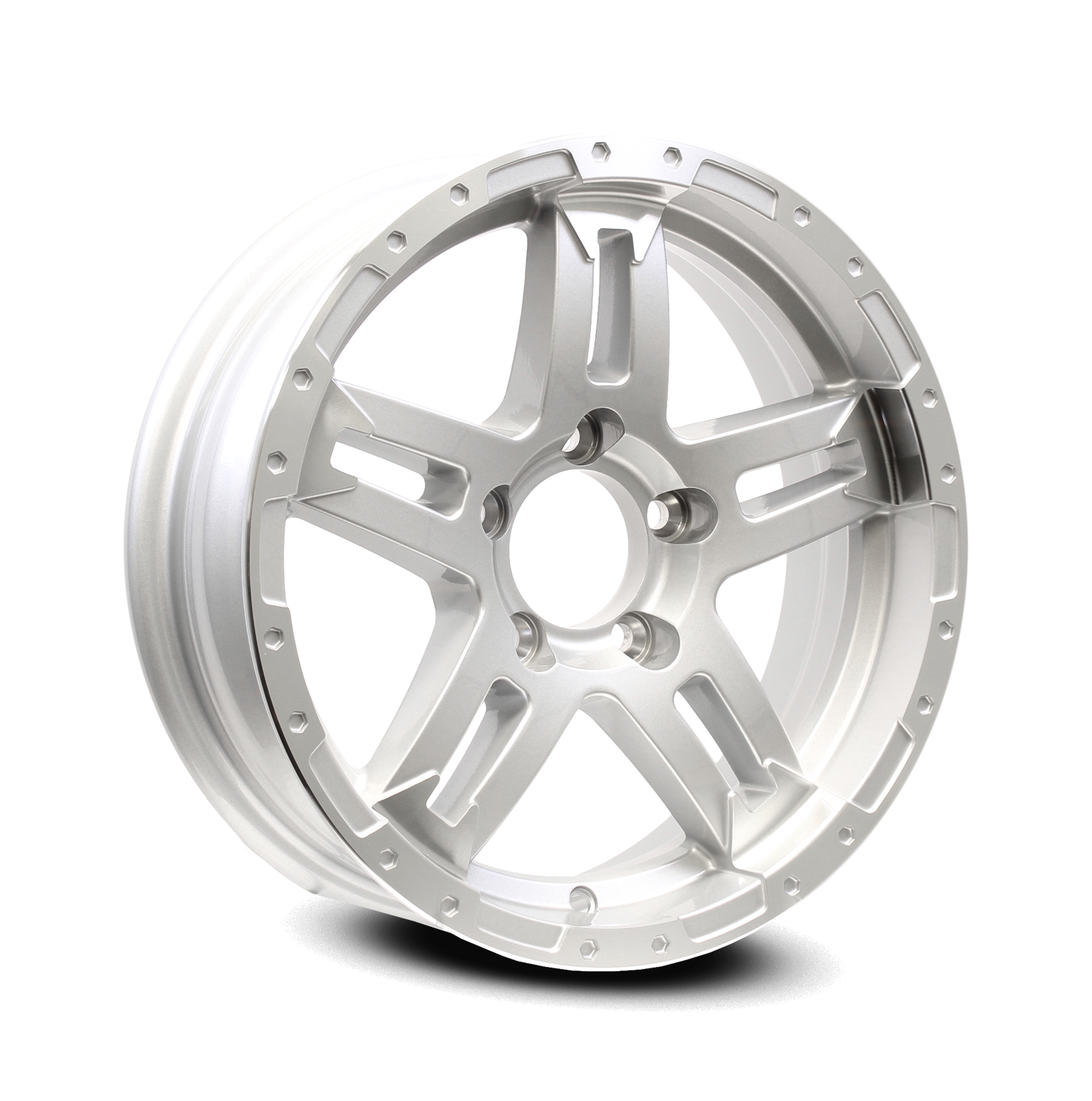 Turismo 13x5 54.5” Silver/Machine Aluminum Trailer Wheel Trailer