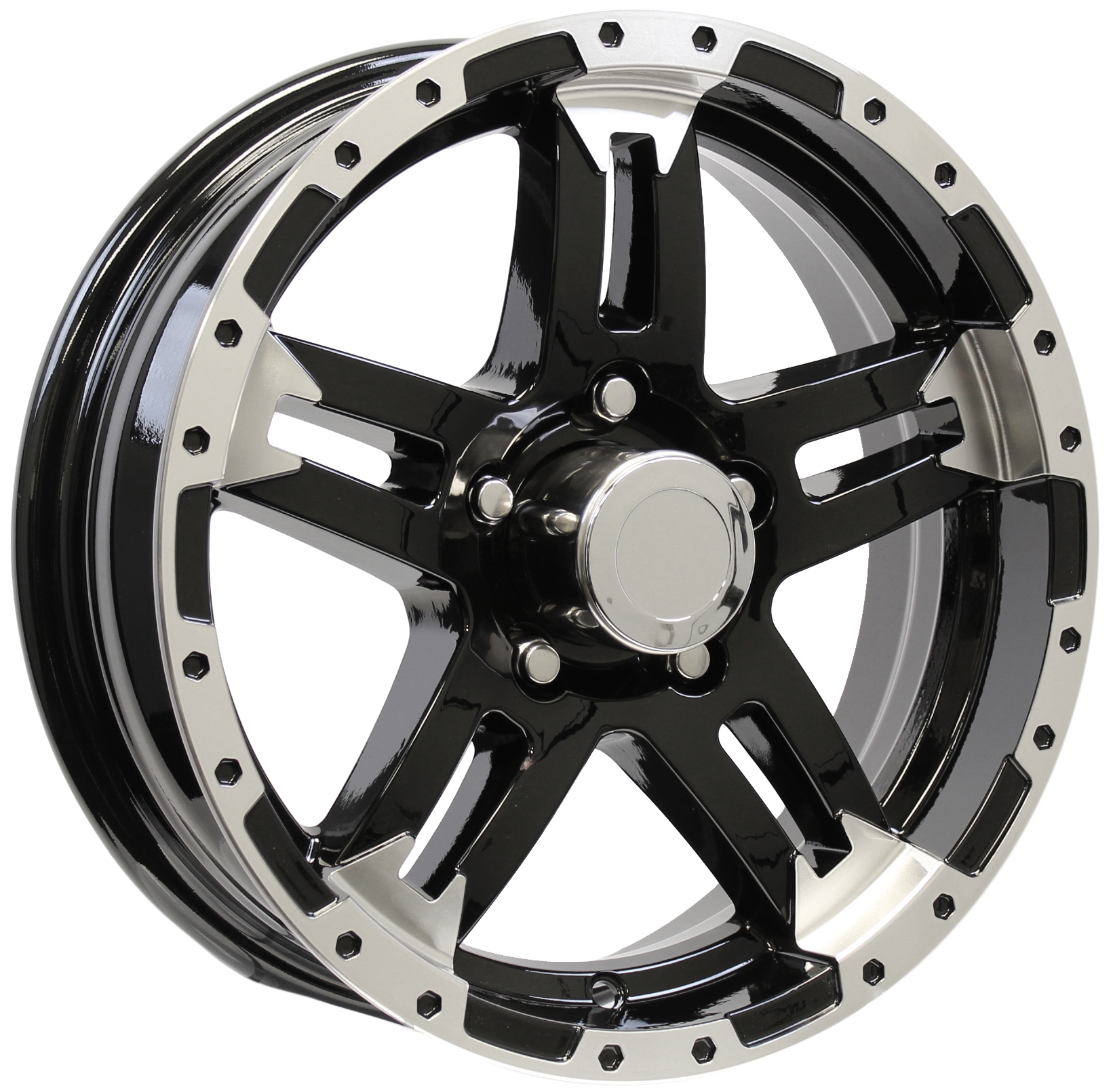 Turismo 15x5 5 4 5 Black Aluminum Trailer Wheel Trailer Set Go 
