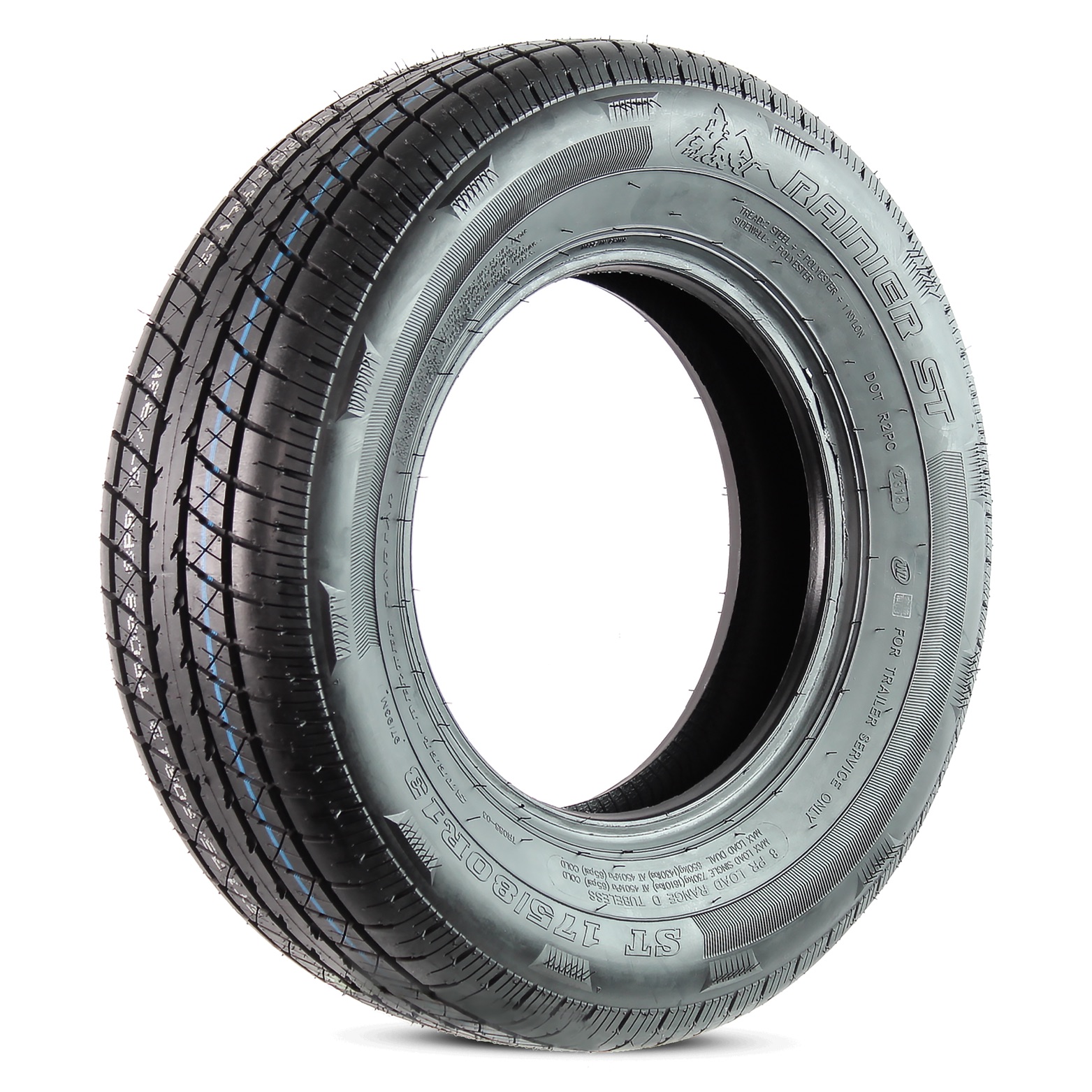 Rainier ST175/80R13 LRD 8-Ply Radial Trailer Tire | Trailer. Set. Go!