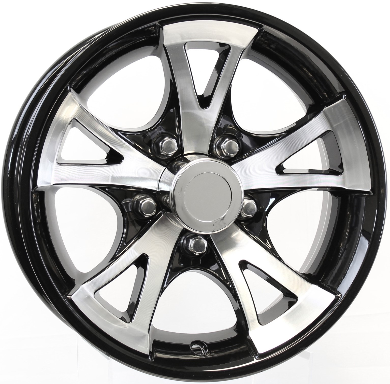 A1411 14x5.5 54.5 Black Aluminum Trailer Wheel Trailer. Set. Go!