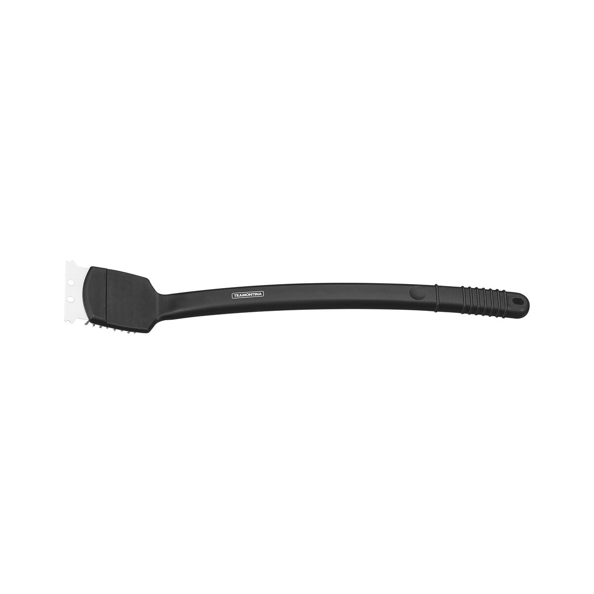 Cepillo Tramontina Churrasco con Cerdas de Acero Inoxidable y Mango de Polipropileno Negro 44 cm