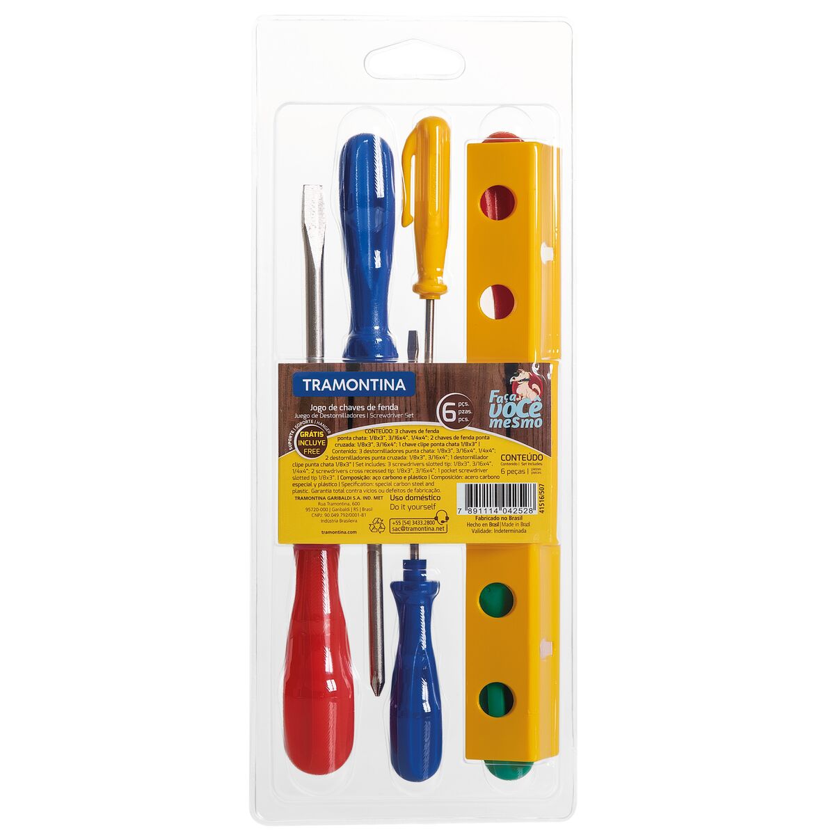 JOGO DE CHAVES DE FENDA 6PCS