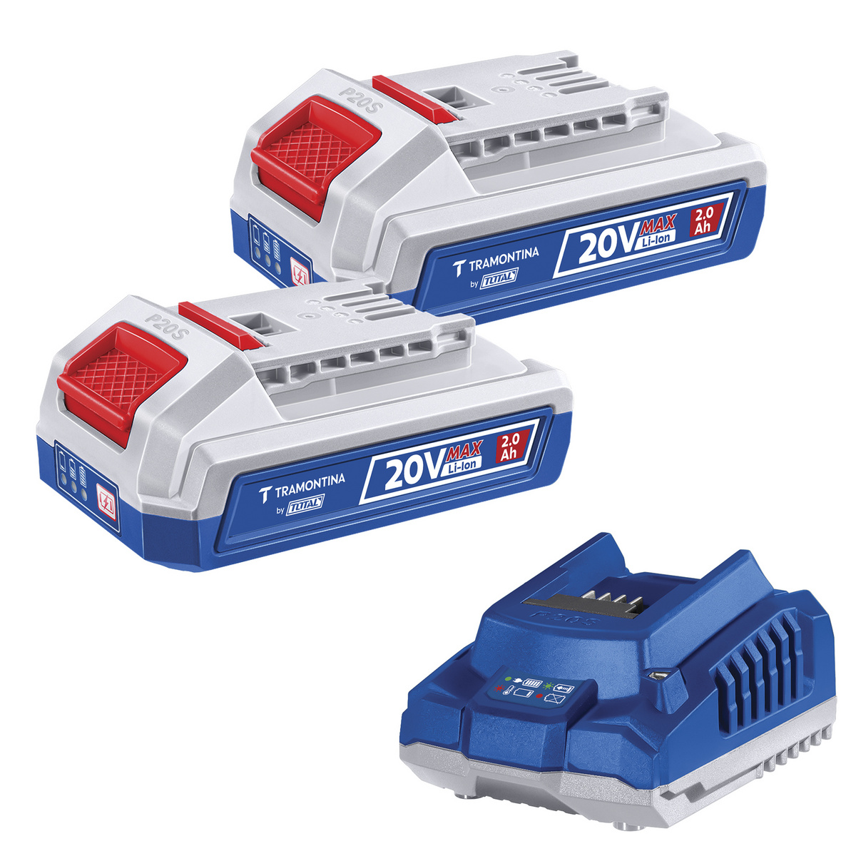 KIT 2 BATERIAS 20V 2,0AH C/CARREGAD