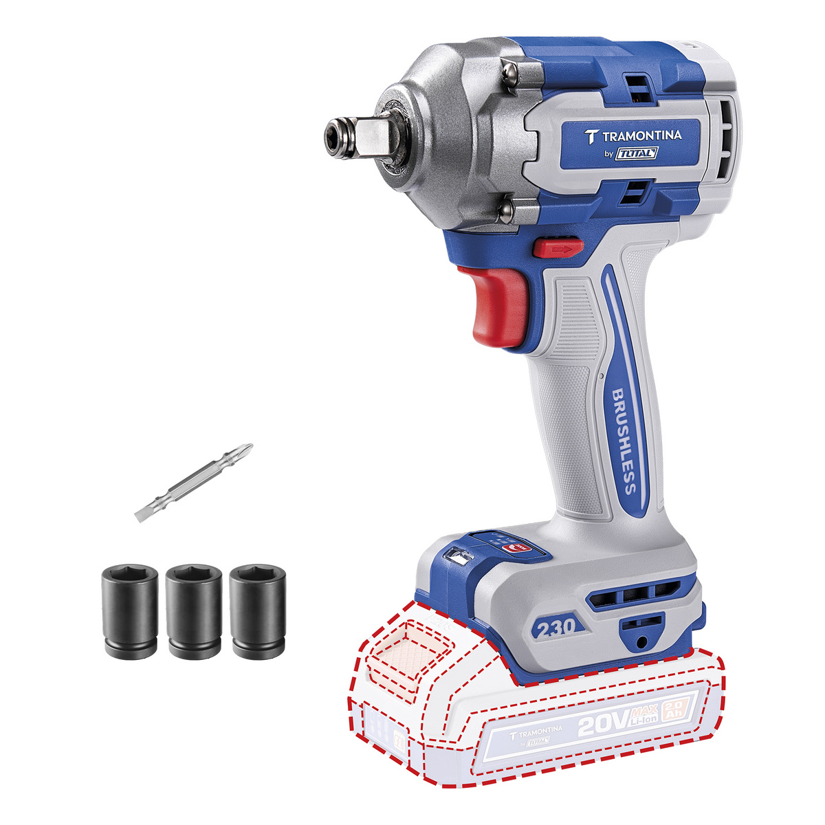 CHAVE IMPACTO 1/2POL 1/4POL 230NM B