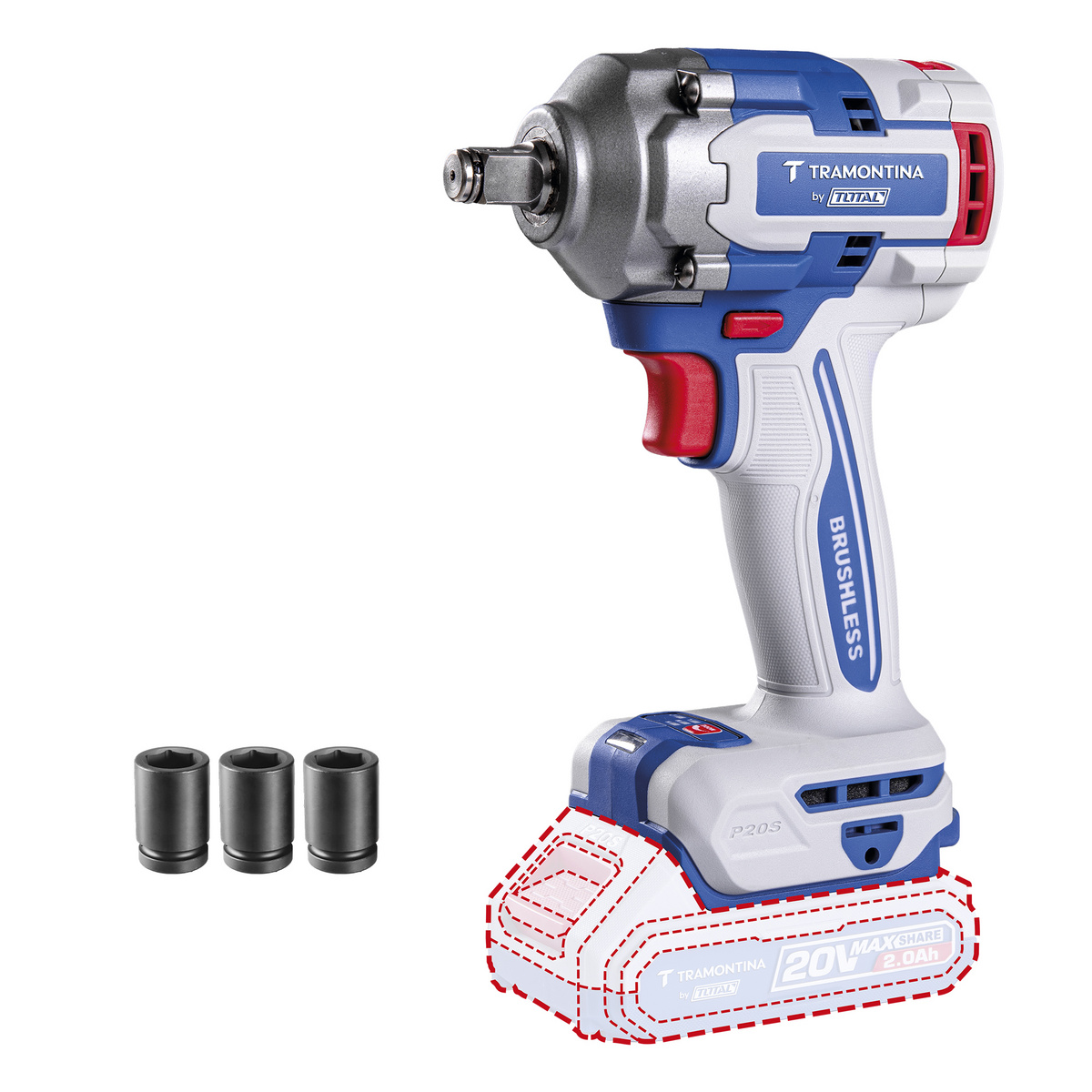CHAVE IMPACTO 1/2" 405 NM BL S/BAT