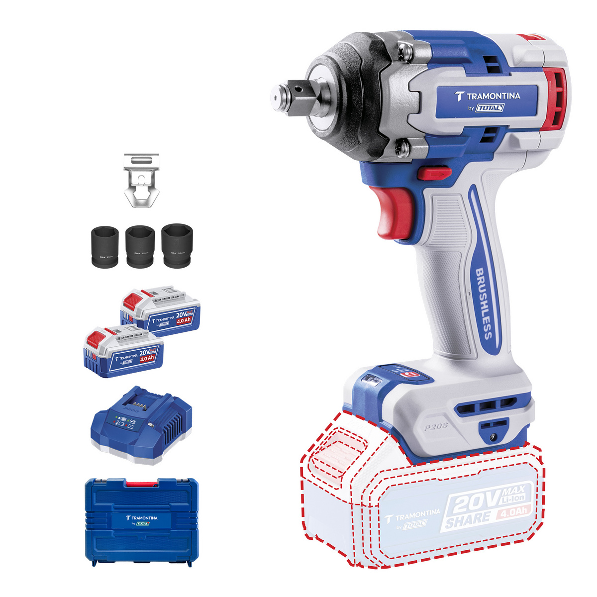 CHAVE IMPACTO 1/2POL 500NM BL C/2BA