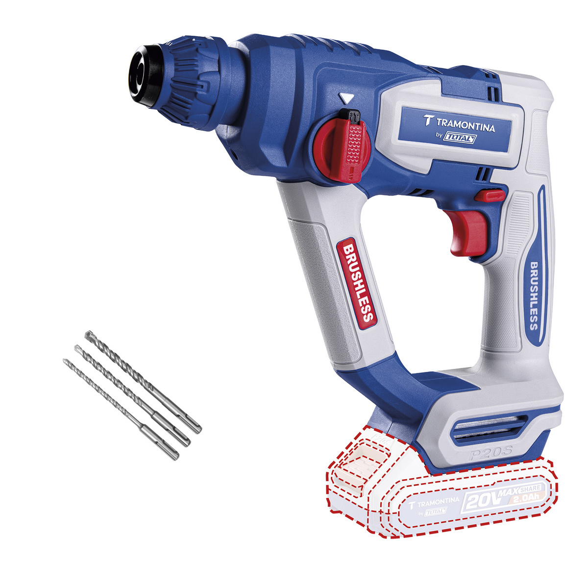 MARTELETE SDS-PLUS 11/16" 20V BL S/