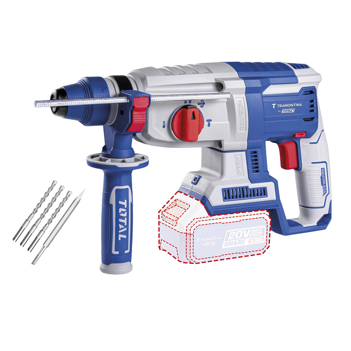 MARTELETE SDS-PLUS 1" 20V BL S/BAT