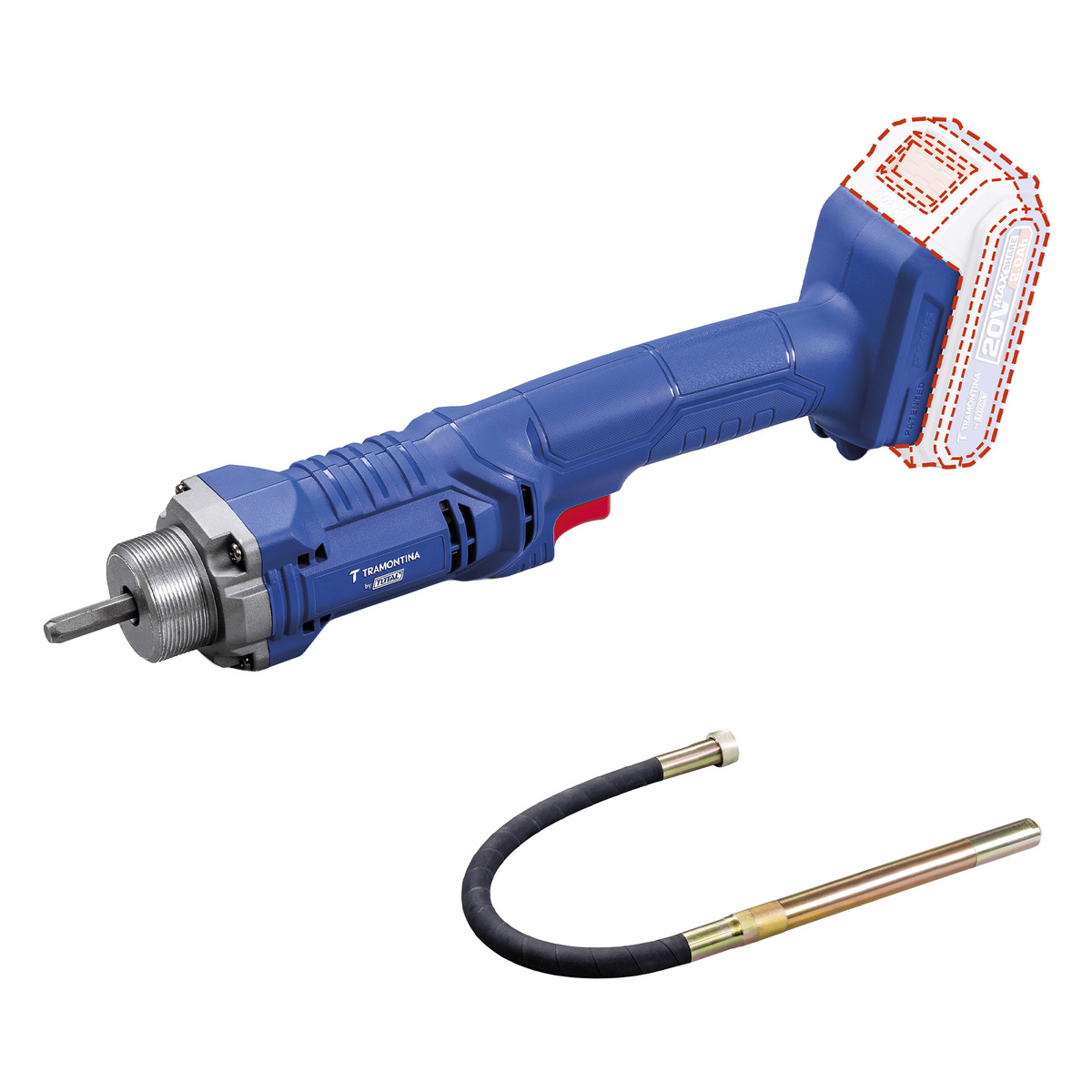 VIBRADOR CONCRETO 20V 2300 RPM S/BA
