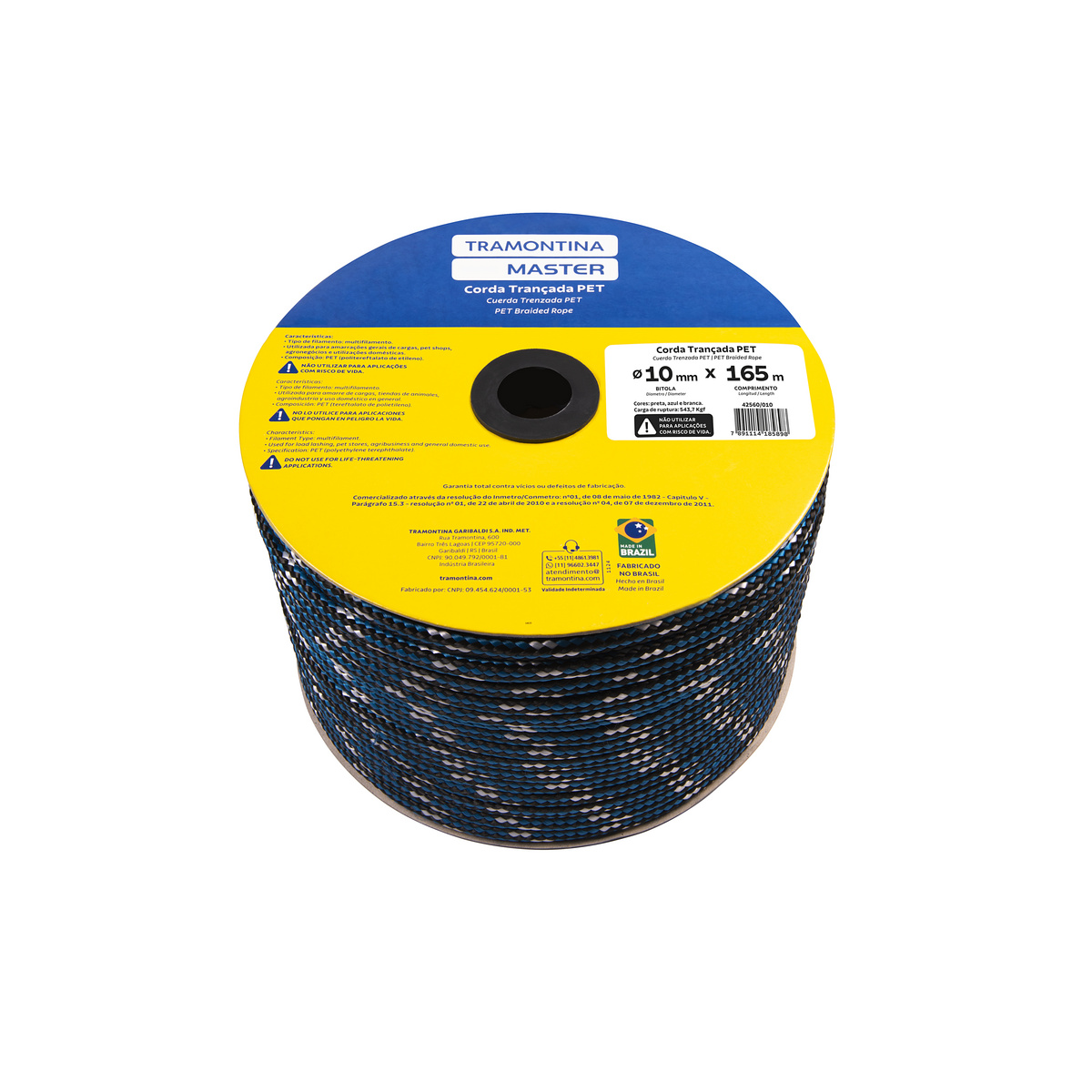CORDA TRANCADA PET CARRETEL 10MM 16