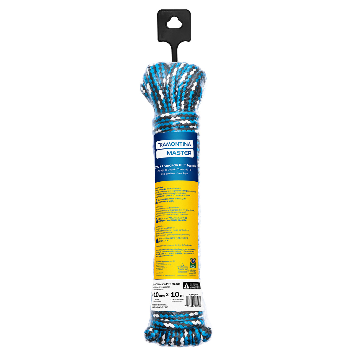 CORDA TRANCADA PET MEADA 10MM 10M