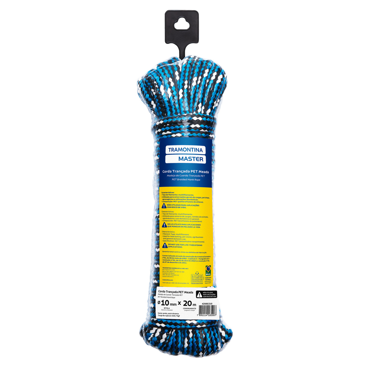 CORDA TRANCADA PET MEADA 10MM 20M