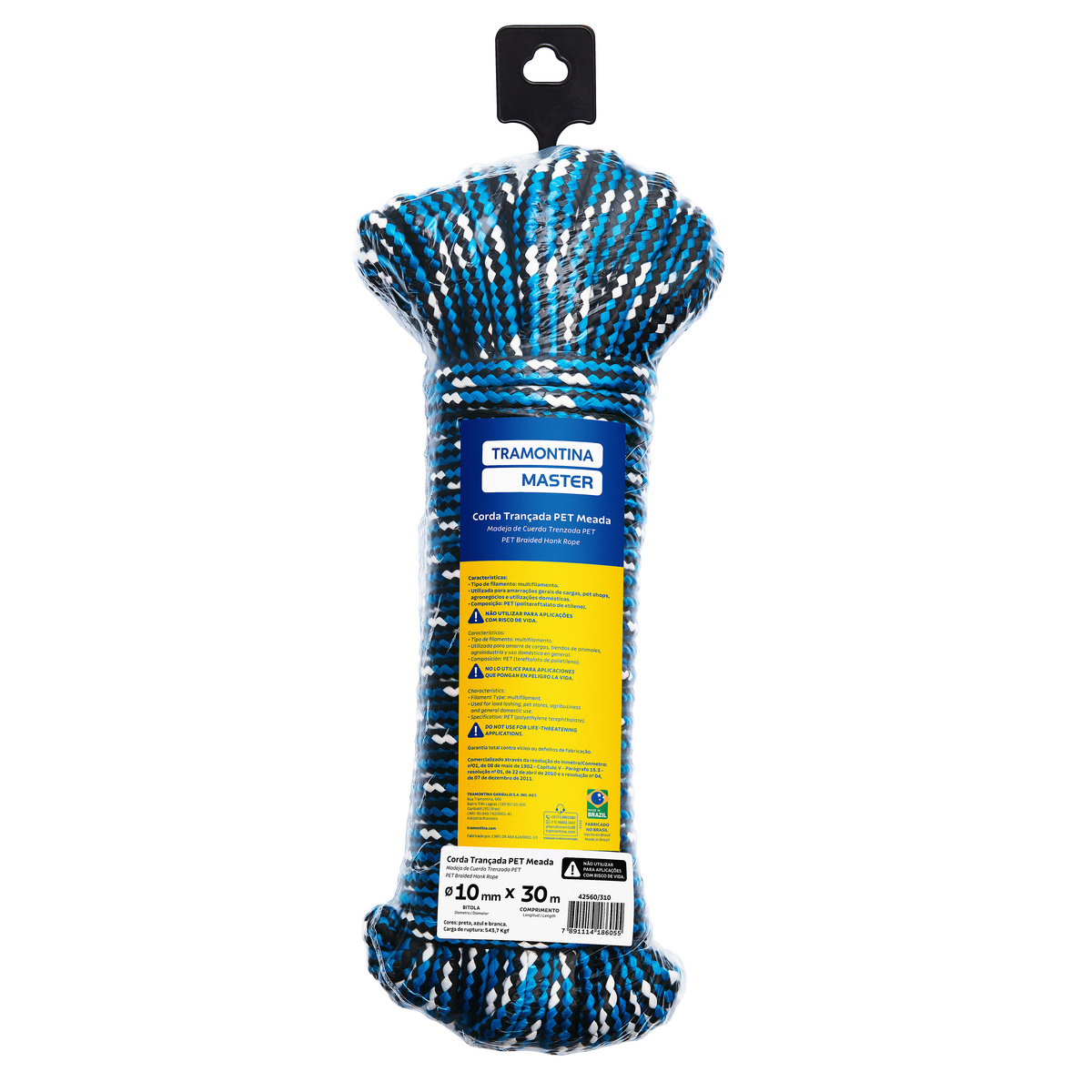 CORDA TRANCADA PET MEADA 10MM 30M