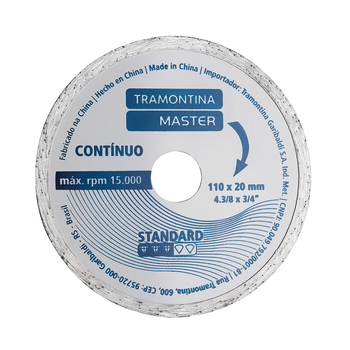 DISCO DIAMANTO CORTE CONTINUO 4.3/8