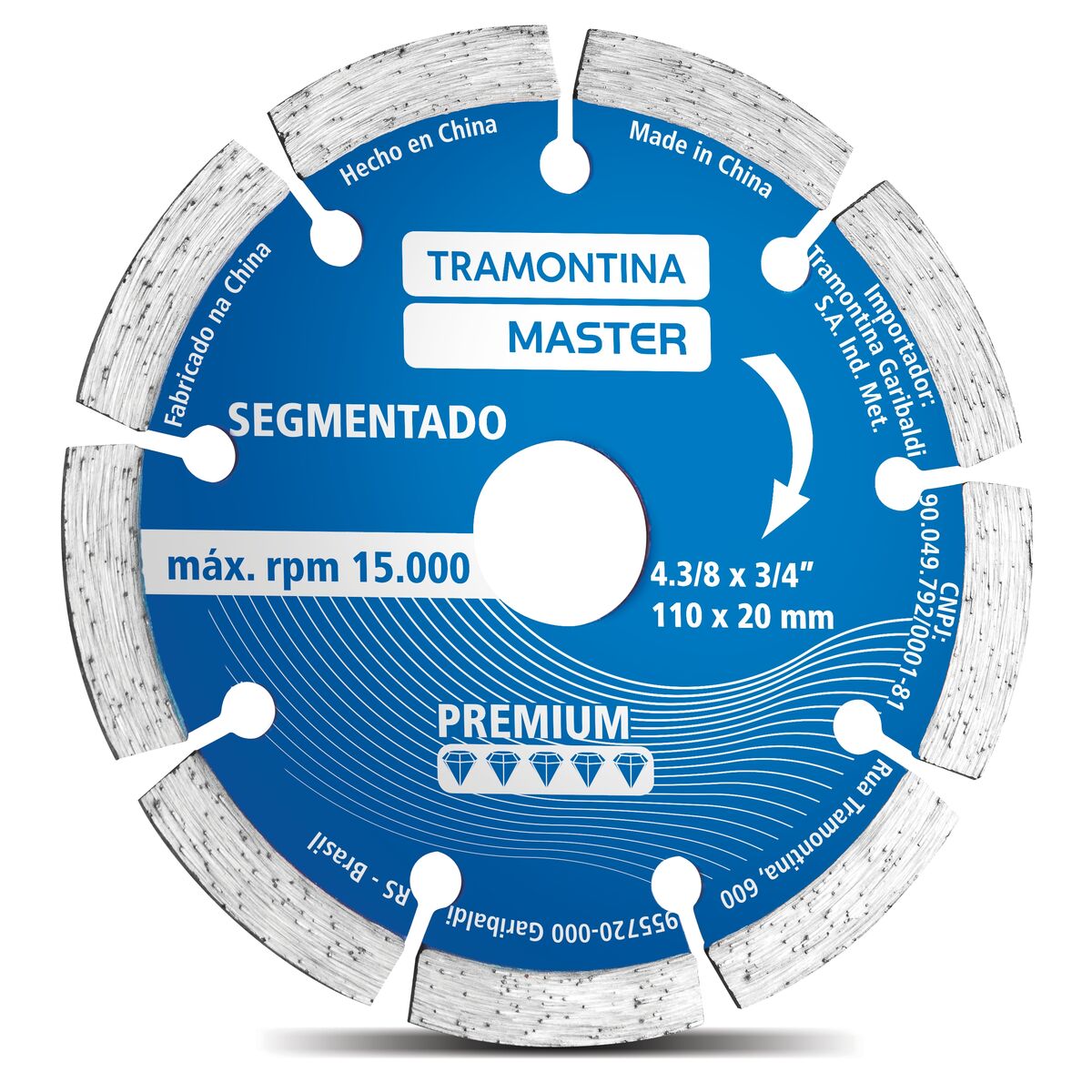 DIS. CORTE DIAMANTADO SEGMEN. 4.3/8