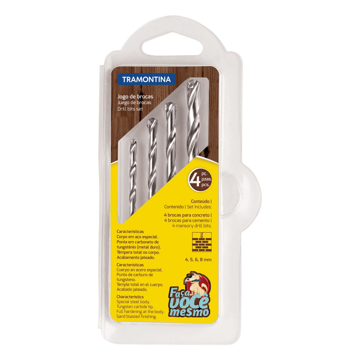 JOGO DE BROCAS PARA CONCRETO 4 PCS