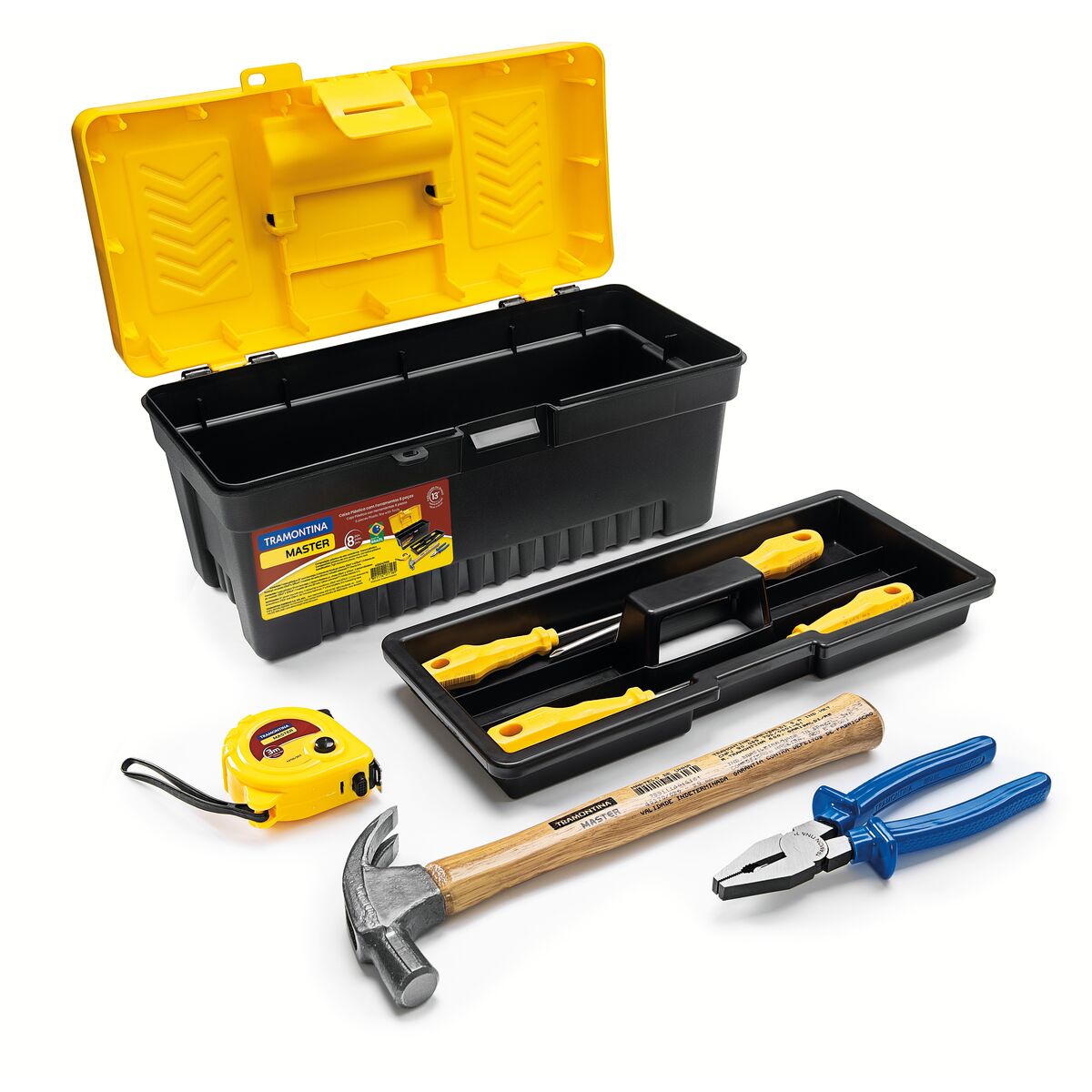CX PLASTICA COM FERRAMENTAS 8 PCS