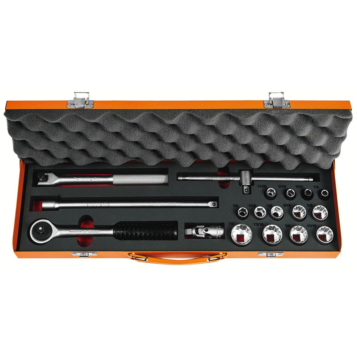 MALETA SOQUETES E ACESS. 3/8" 19PCS