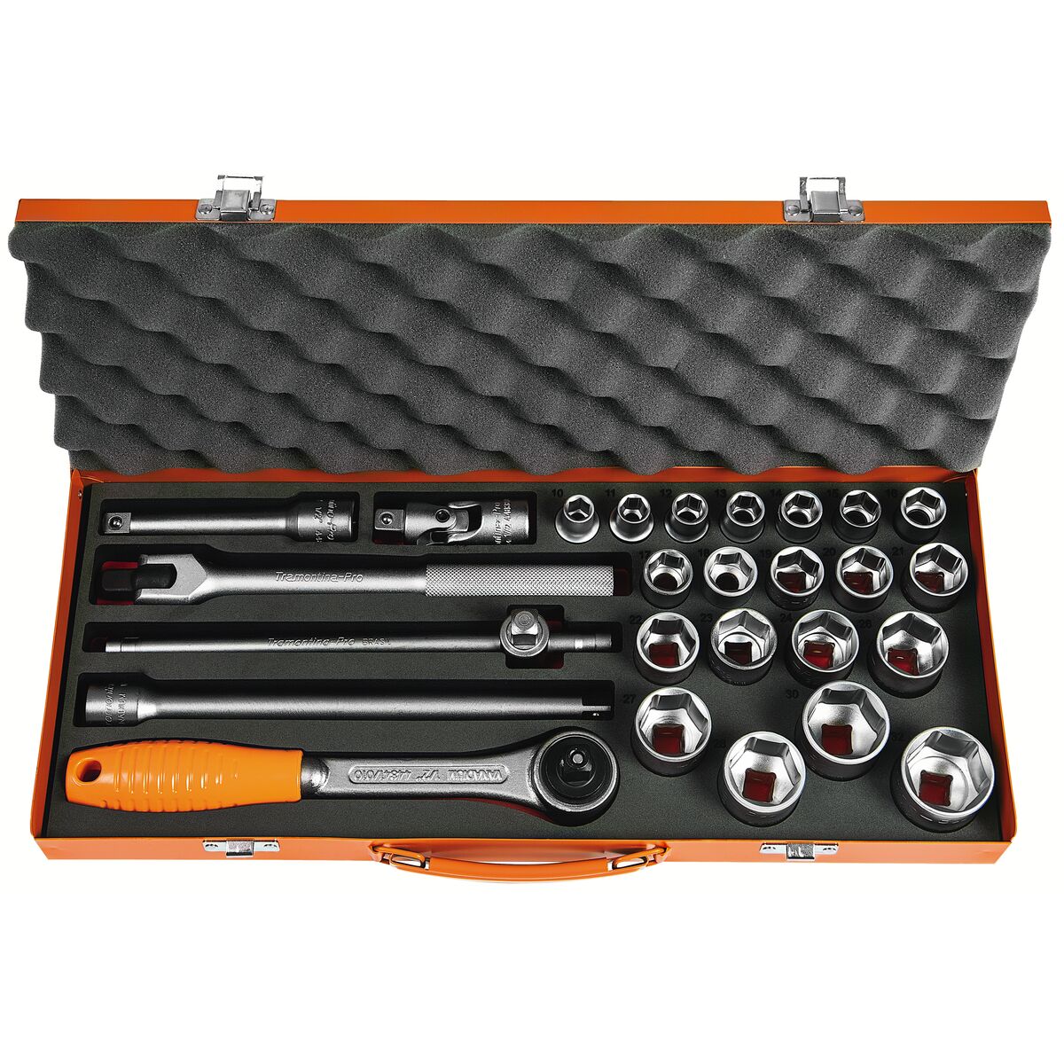 MALETA SOQUETES E ACESS. 1/2" 27PCS