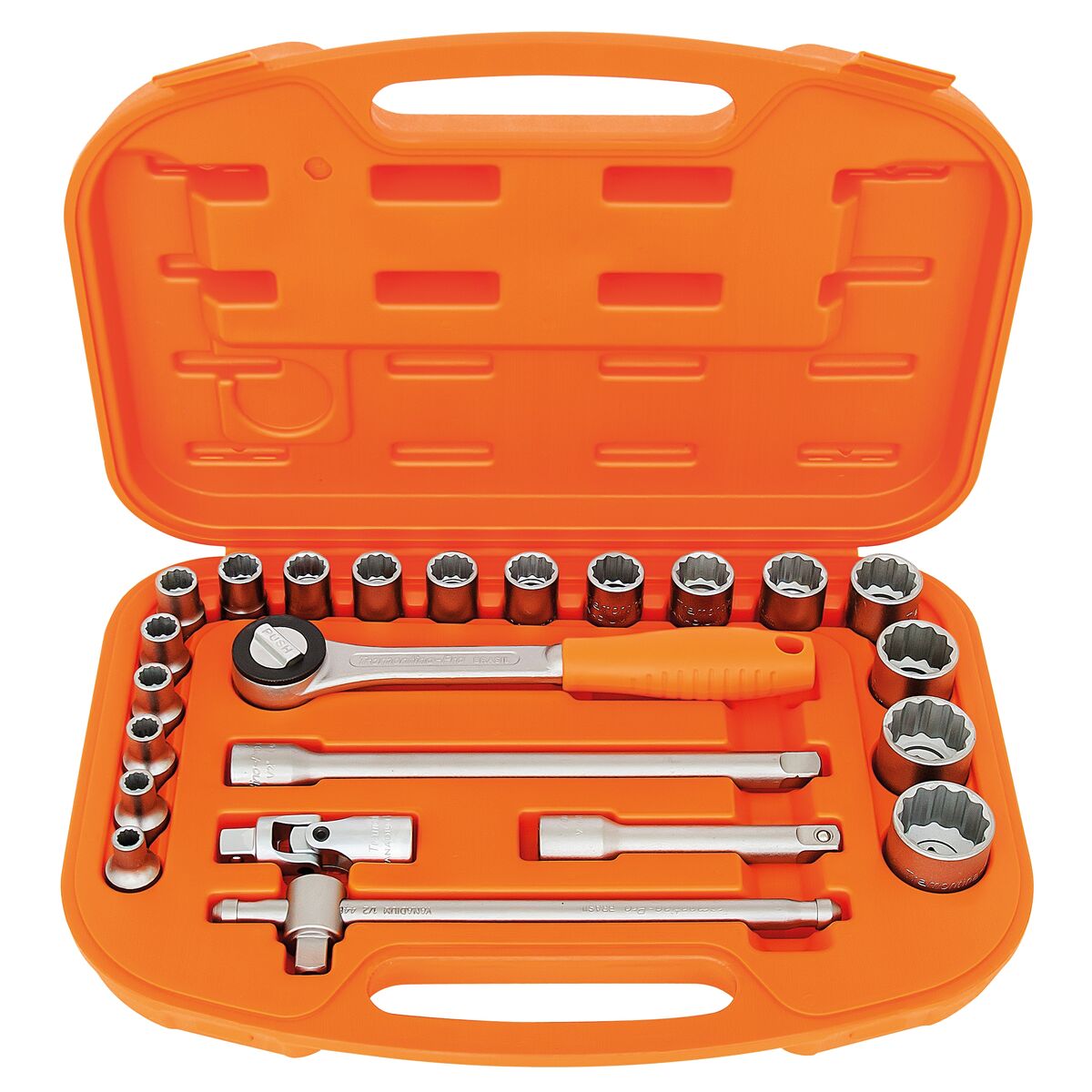 MALETA SOQUETES E ACESS. 1/2" 23PCS