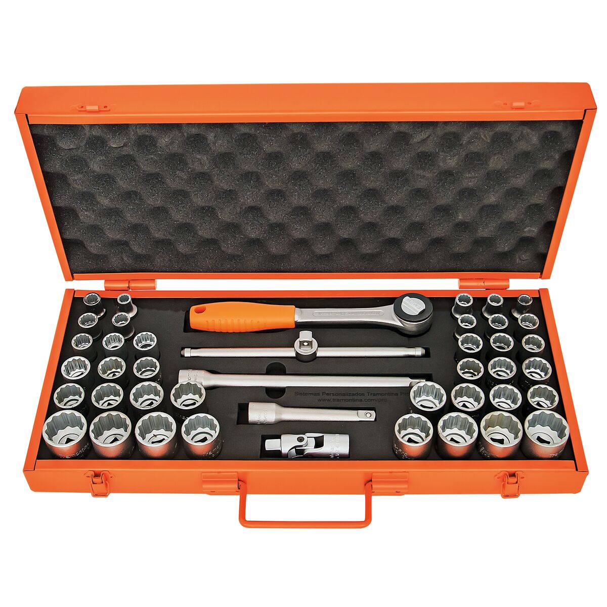 MALETA SOQUETES E ACESS. 1/2" 43PCS