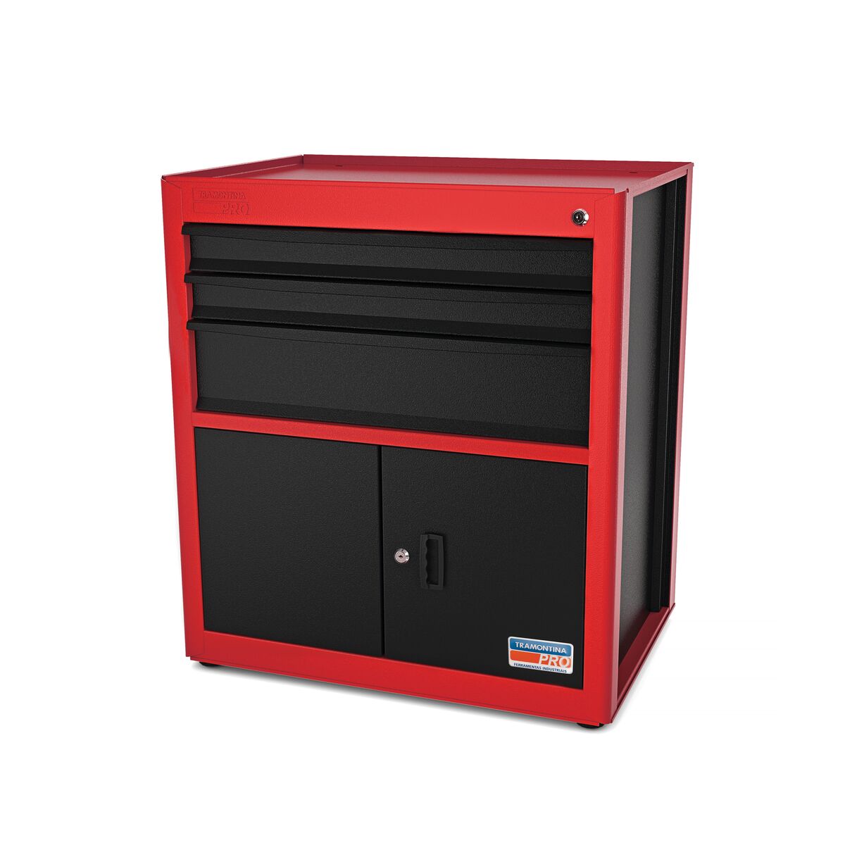 MODULO 3 GAVETAS E 2 PORTA VERMELHO