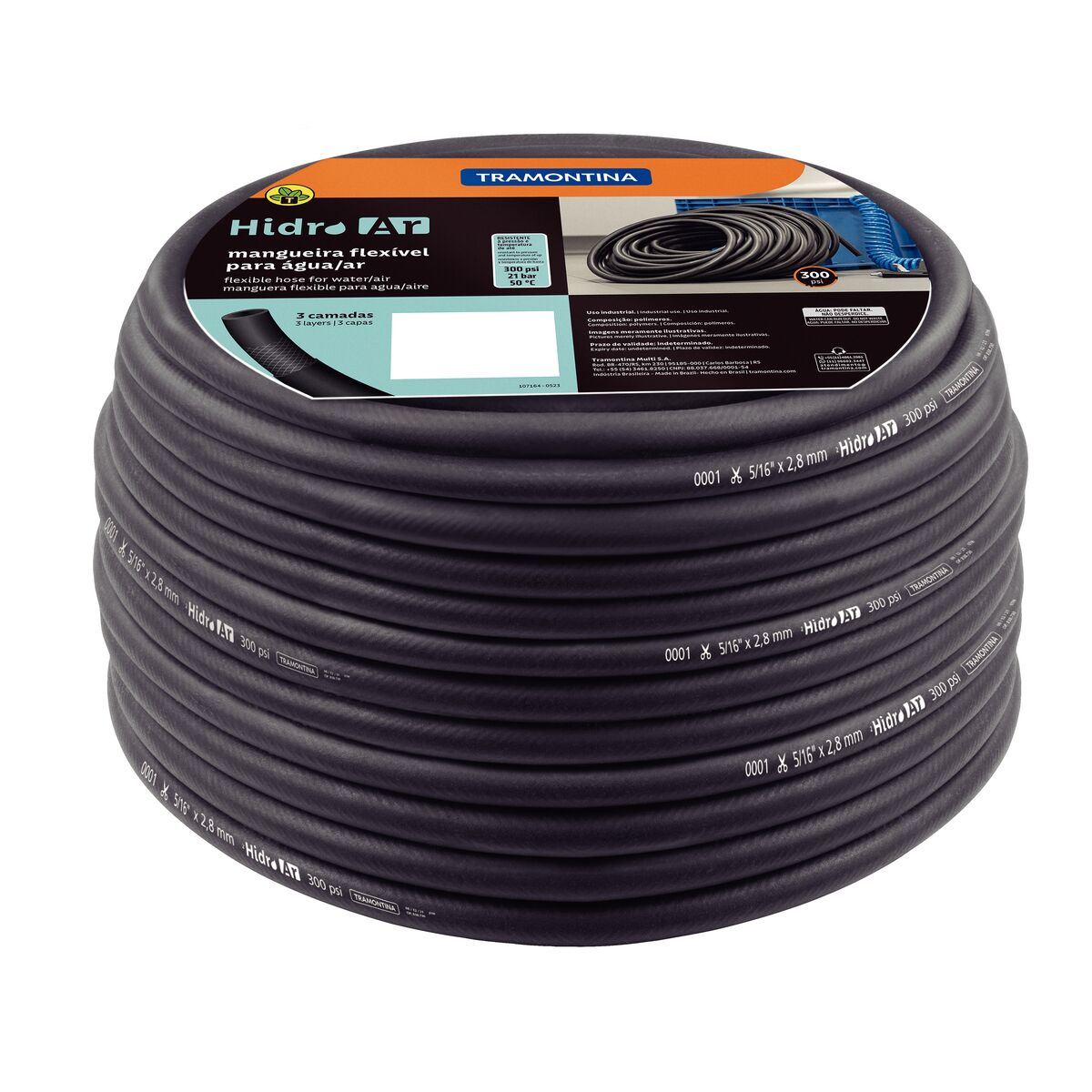 MANGUEIRA FLEX P/ AGUA/AR 5/16 100M