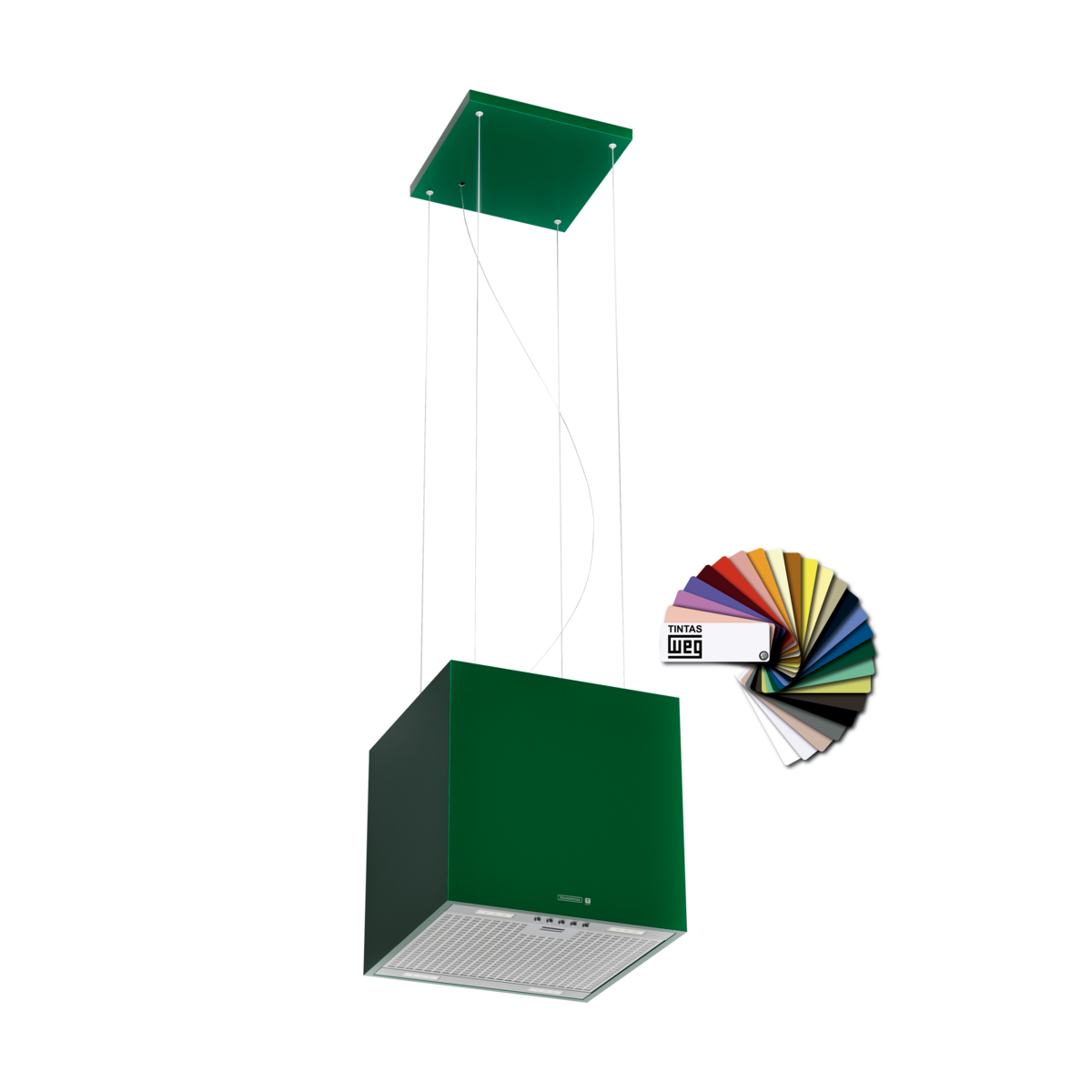 Coifa de Ilha Tramontina Isla Silent TSmart 40 Color 2U em Aço Inox