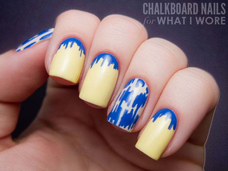 Chalkboard Nails For What I Wore Ikat On What I Wore
