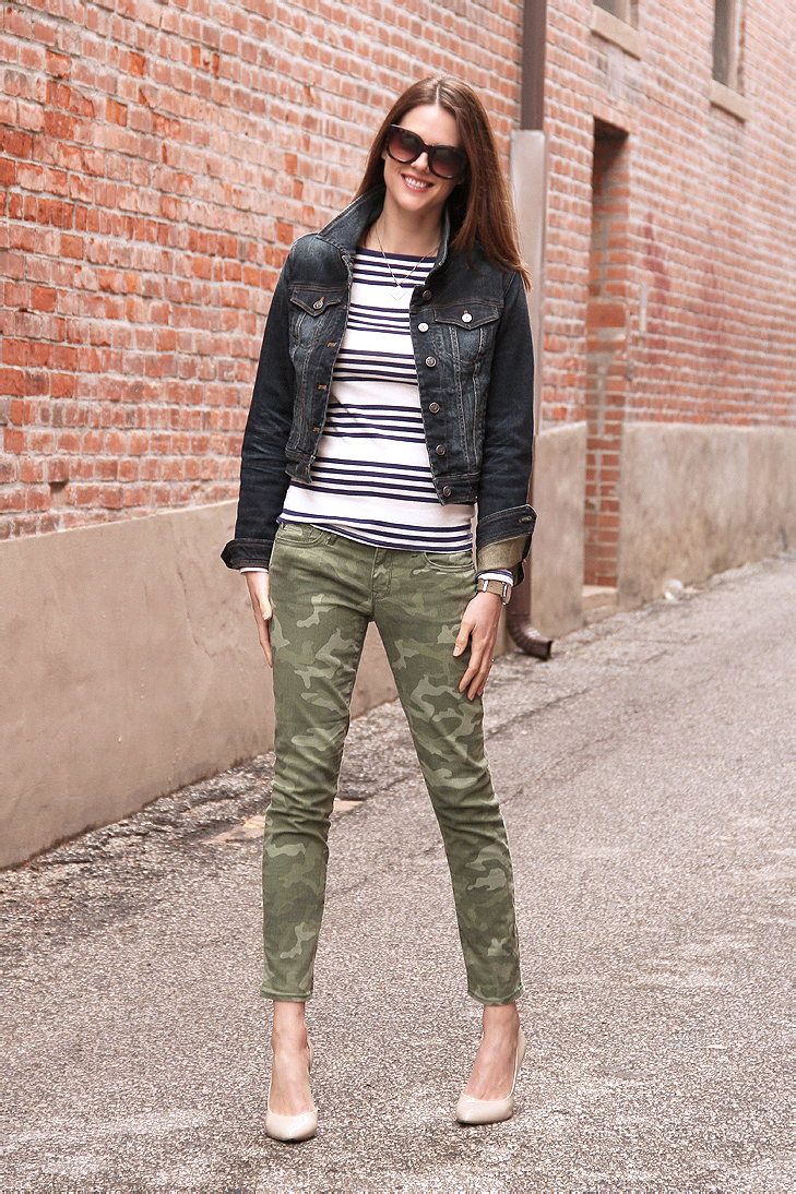 What I Wore: On Repeat, Camo, Stripes, Denim, Jessica Quirk, whatiwore.tumblr.com