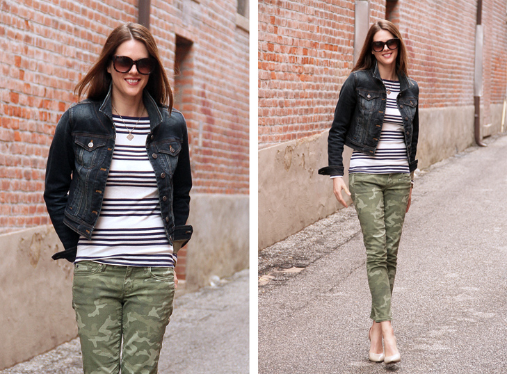What I Wore: On Repeat, Camo, Stripes, Denim, Jessica Quirk, whatiwore.tumblr.com