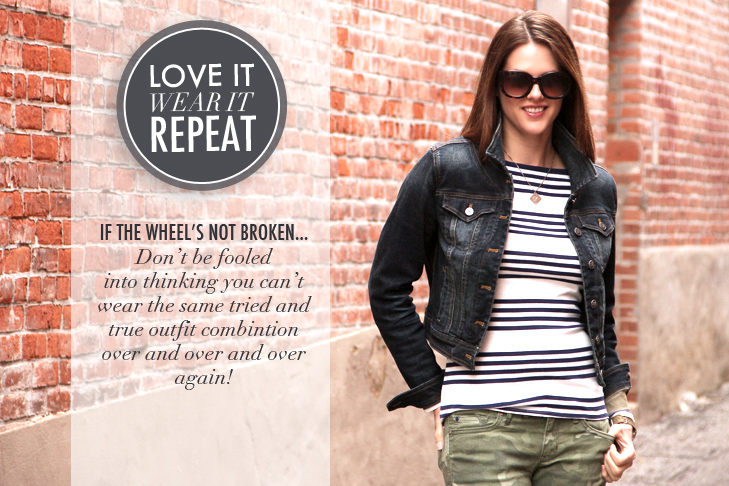 What I Wore: On Repeat, Camo, Stripes, Denim, Jessica Quirk, whatiwore.tumblr.com