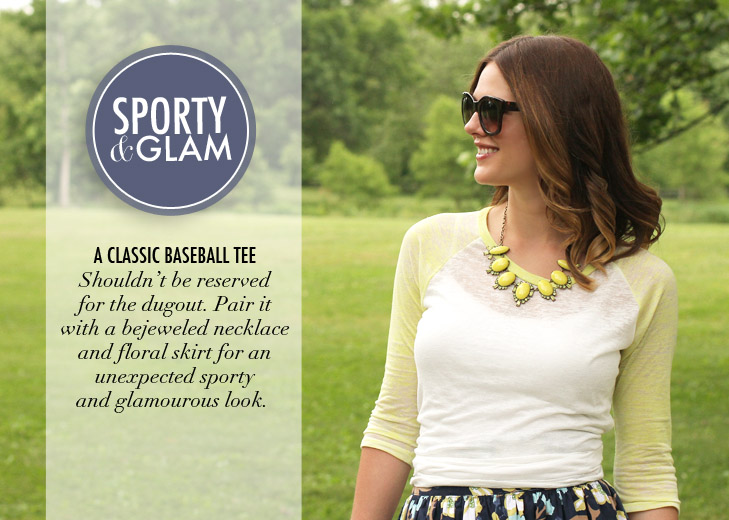 What I Wore: Sporty & Glam, Jessica Quirk, Baseball Tee, whatiwore.tumblr.com