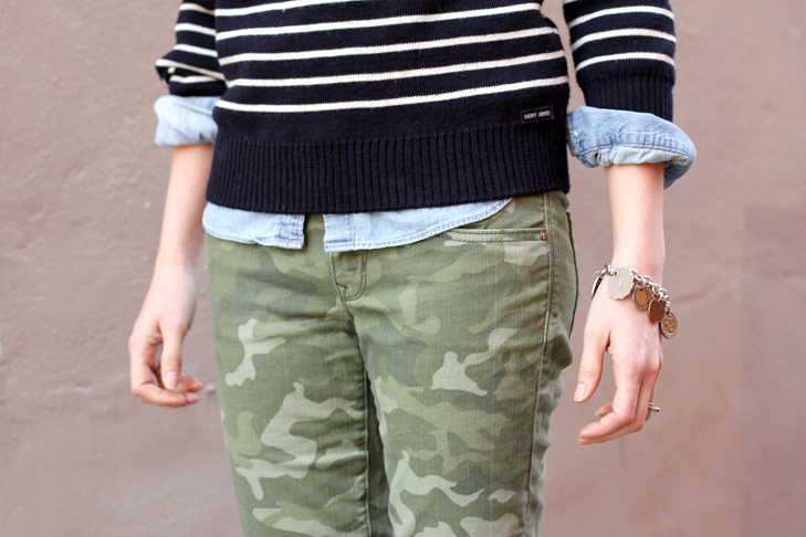 Camouflaged on What I Wore, Jessica Quirk, Camo, Stripes, Outfit Blog, whatiwore.tumblr.com