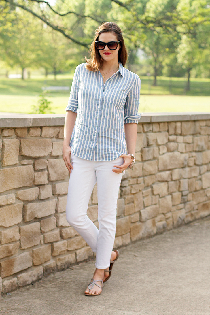 What I Wore: Spring Classic, White Jeans, Jessica Quirk, whatiwore.tumblr.com