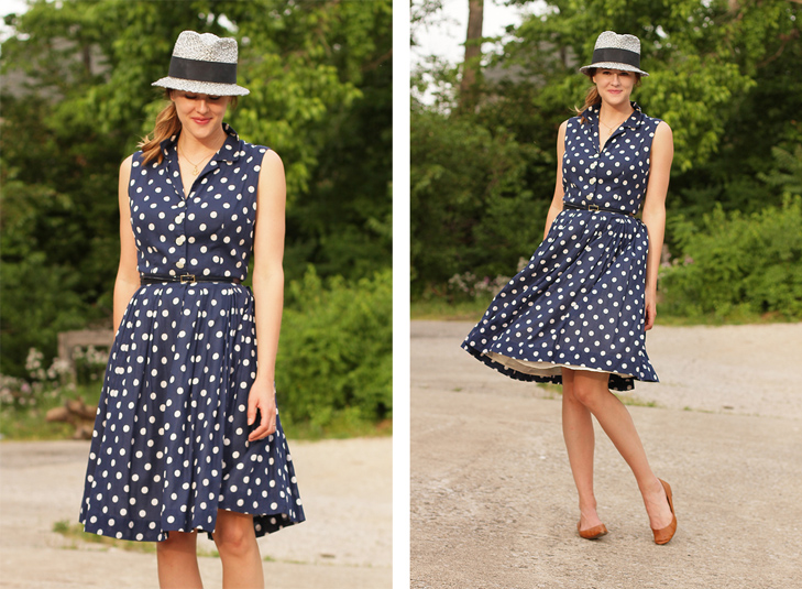 What I Wore: New Again, Jessica Quirk, whatiwore.tumblr.com, millinery, vintage, polka dots