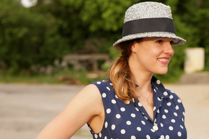 What I Wore: New Again, Jessica Quirk, whatiwore.tumblr.com, millinery, vintage, polka dots