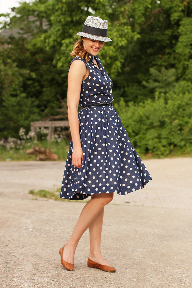 What I Wore: New Again, Jessica Quirk, whatiwore.tumblr.com, millinery, vintage, polka dots