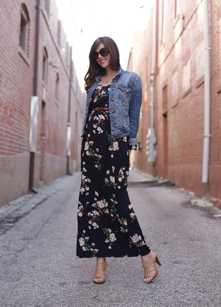 Ladies Dresses With Jean Emelie Dress Style Floral Long Dress With Jeans  Jacket Summer Street Style
