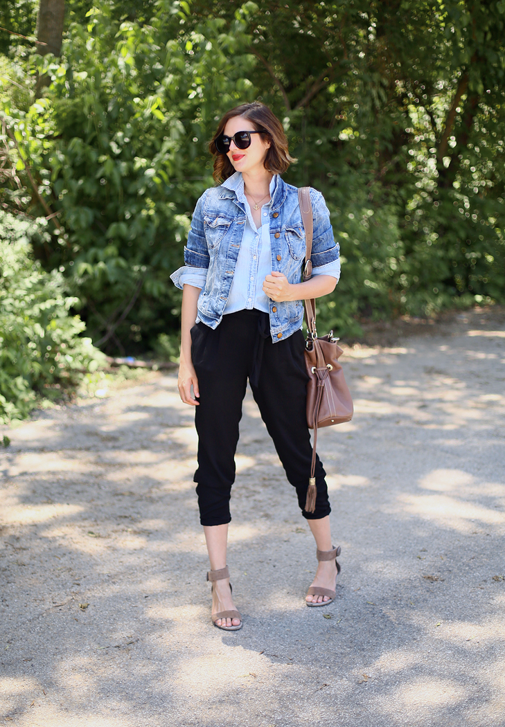 Joggers Fashion Denim Jacket With Joggers Denim Jacket And Jogger