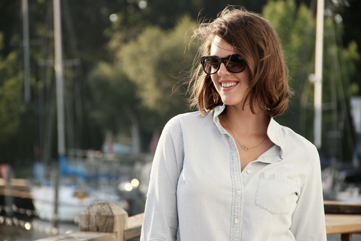 What I Wore, Jessica Quirk, Style Blog, Outfit Blog, Weekend, Chambray, Stripes, South Haven Michigan, Michigan