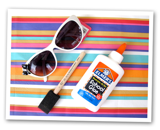 DIY, Do It Yourself, Do-It-Yourself, Sunglasses, Do it yourself Sunglasses, DIY Sunglasses, Target Sunglasses, Jessica Quirk, What I Wore, Projects, Weekend Projects, White sunglasses, Rainbow Sunglasses