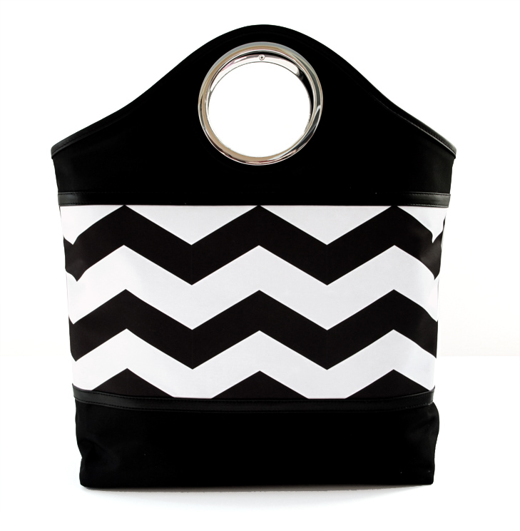 Kodak Gallery Free Shipping, Chevron Tote, Jessica Quirk, Black and White, Chevron