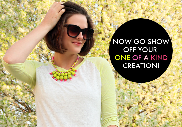 Neon Necklace, DIY necklace, DIY neon, Jessica Quirk, Do it Yourself