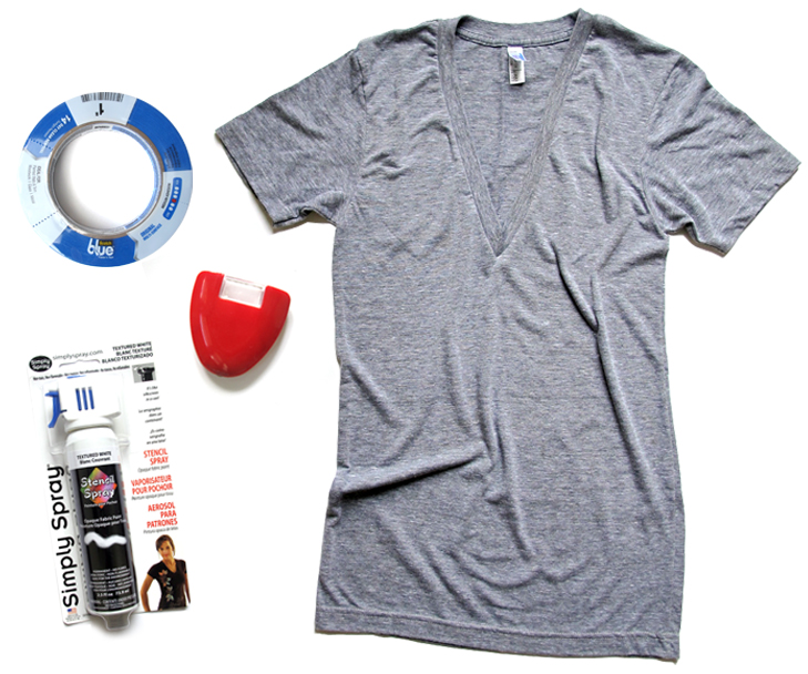 DIY, Chevron Tee Shirt, How to paint chevrons with painter's tape, Painter's Tape Projects for Clothes, What I Wore DIY, What I Wore, Jessica Quirk, Scotch Blue Painter's Tape,