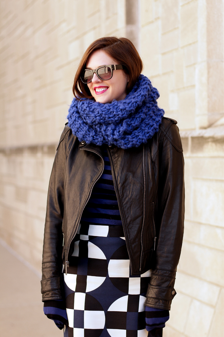 Jessica Quirk, What I Wore, What I Wore Jessica, Cobalt, How to wear blue, What colors go with Cobalt, Michael Kors, J.Crew, JCrew, Stripes, Pattern Mixing