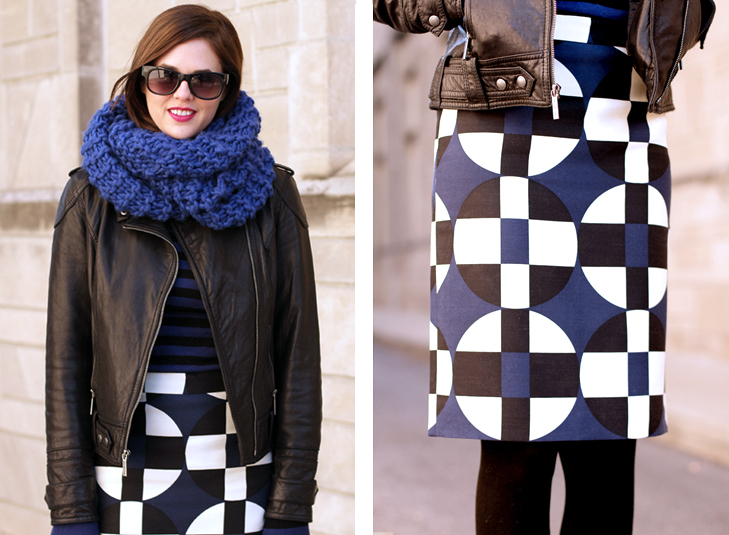Jessica Quirk, What I Wore, What I Wore Jessica, Cobalt, How to wear blue, What colors go with Cobalt, Michael Kors, J.Crew, JCrew, Stripes, Pattern Mixing