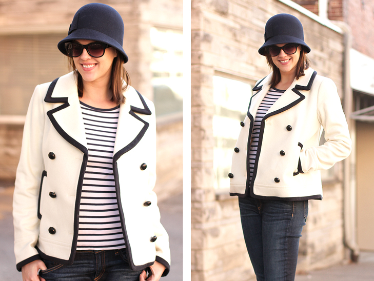 Winter Nautical, Nautical Outfit, Jessica Quirk, What I Wore, What I Wore Jessica, What I Wore blog, Personal Style Blog, Style Blog, Outfit Blog, Outfits blog, fashion blog, Fashion blogger, fashion blogger on tumblr, J.Crew, Peacoat,